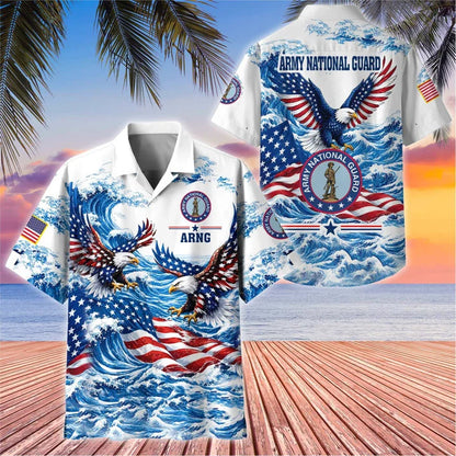 Premium US Veterans Hawaiian Shirt, Gifts For US Veterans, Gifts For Father's Day, Veterans Day.