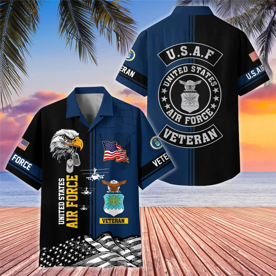 Premium US Veterans Hawaiian Shirt With Pocket Gifts For US Veterans, Gifts On Independence Day, Veterans Day.