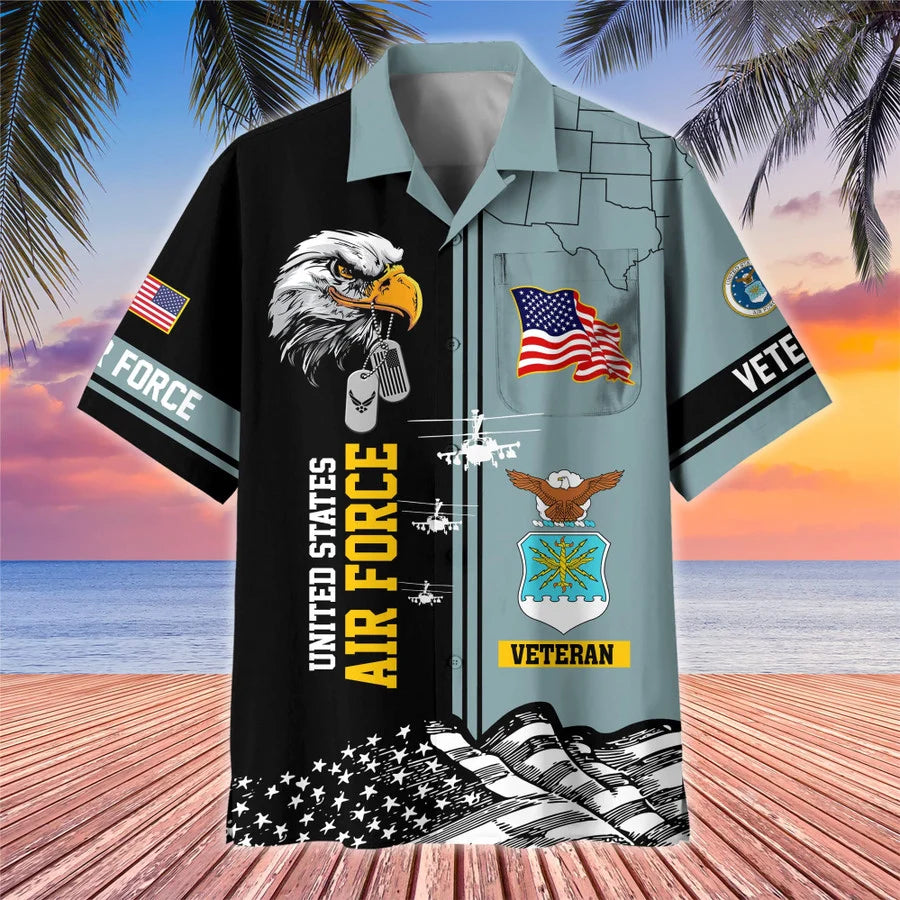 Premium US Veterans Hawaiian Shirt With Pocket Gifts For US Veterans, Gifts On Independence Day, Veterans Day.