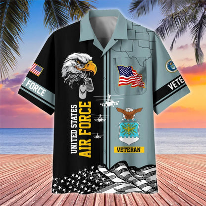 Premium US Veterans Hawaiian Shirt With Pocket Gifts For US Veterans, Gifts On Independence Day, Veterans Day.
