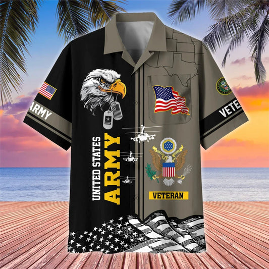 Premium US Veterans Hawaiian Shirt With Pocket Gifts For US Veterans, Gifts On Independence Day, Veterans Day.