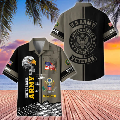 Premium US Veterans Hawaiian Shirt With Pocket Gifts For US Veterans, Gifts On Independence Day, Veterans Day.