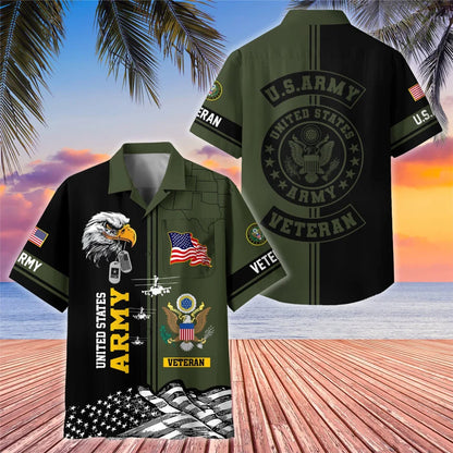 Premium US Veterans Hawaiian Shirt With Pocket Gifts For US Veterans, Gifts On Independence Day, Veterans Day.