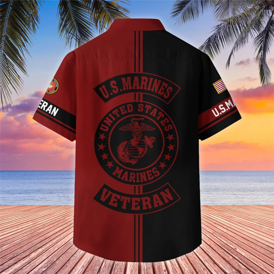 Premium US Veterans Hawaiian Shirt With Pocket Gifts For US Veterans, Gifts On Independence Day, Veterans Day.