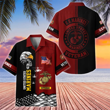 Premium US Veterans Hawaiian Shirt With Pocket Gifts For US Veterans, Gifts On Independence Day, Veterans Day.