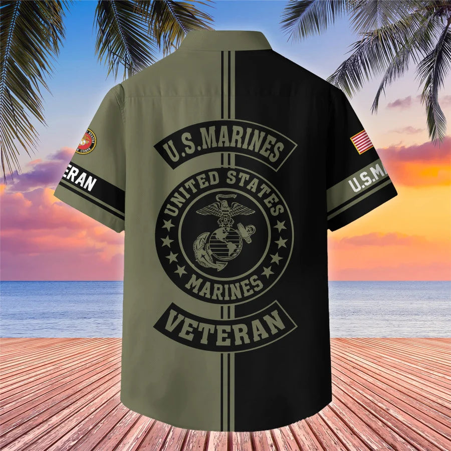 Premium US Veterans Hawaiian Shirt With Pocket Gifts For US Veterans, Gifts On Independence Day, Veterans Day.