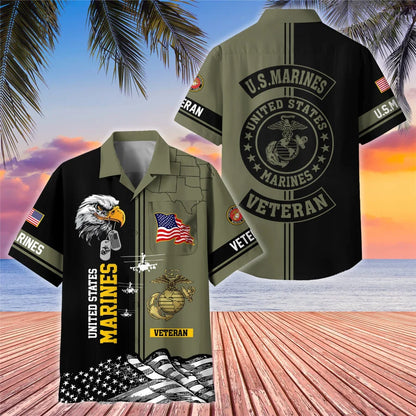 Premium US Veterans Hawaiian Shirt With Pocket Gifts For US Veterans, Gifts On Independence Day, Veterans Day.