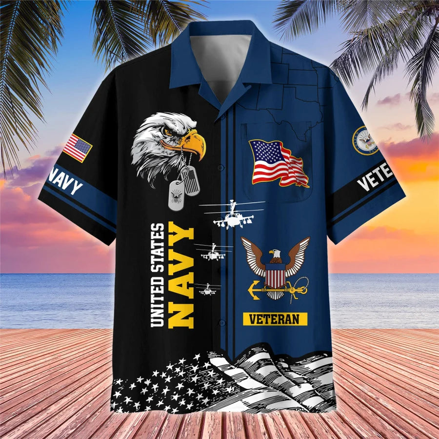 Premium US Veterans Hawaiian Shirt With Pocket Gifts For US Veterans, Gifts On Independence Day, Veterans Day.