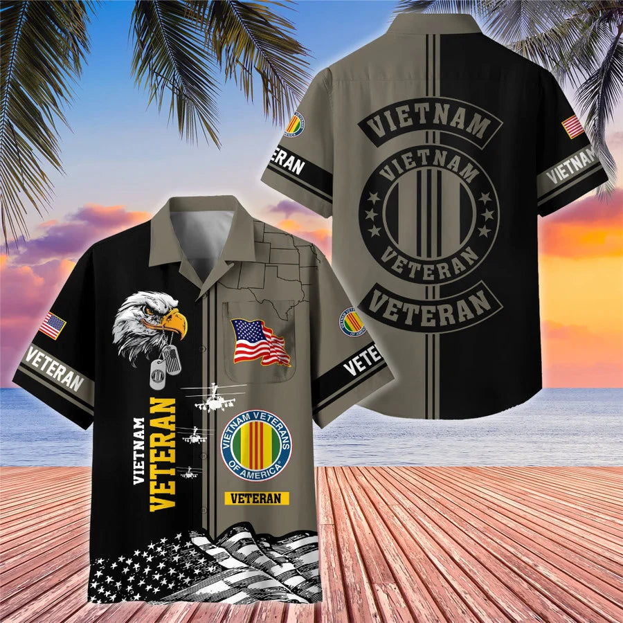 Premium US Veterans Hawaiian Shirt With Pocket Gifts For US Veterans, Gifts On Independence Day, Veterans Day.