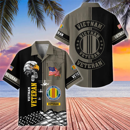 Premium US Veterans Hawaiian Shirt With Pocket Gifts For US Veterans, Gifts On Independence Day, Veterans Day.