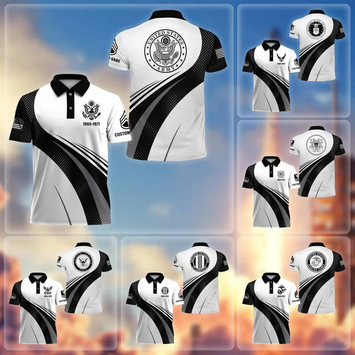 Premium US Veterans Polo Shirt, Gifts For US Veterans, Gifts On Father's Day, Veterans Day.