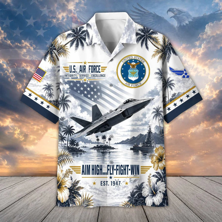 Premium US Veterans Hawaiian Shirt Gifts For US Veterans, Gifts For Father's Day, Veterans Day.