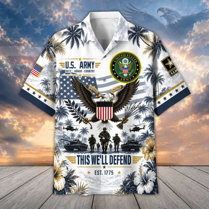 Premium US Veterans Hawaiian Shirt Gifts For US Veterans, Gifts For Father's Day, Veterans Day.