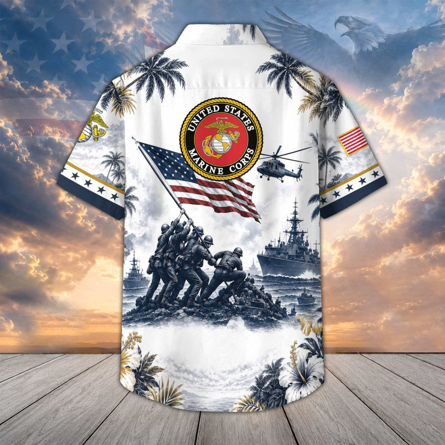 Premium US Veterans Hawaiian Shirt Gifts For US Veterans, Gifts For Father's Day, Veterans Day.