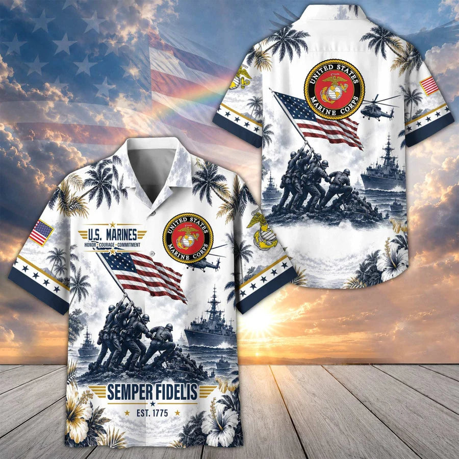 Premium US Veterans Hawaiian Shirt Gifts For US Veterans, Gifts For Father's Day, Veterans Day.