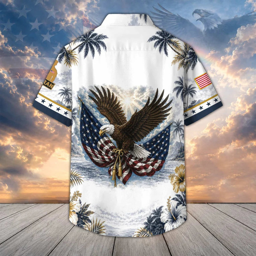 Premium US Veterans Hawaiian Shirt Gifts For US Veterans, Gifts For Father's Day, Veterans Day.