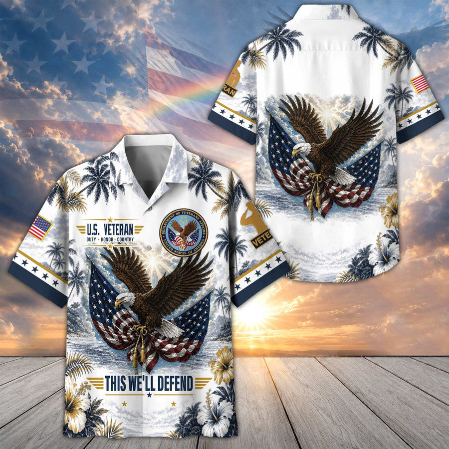 Premium US Veterans Hawaiian Shirt Gifts For US Veterans, Gifts For Father's Day, Veterans Day.
