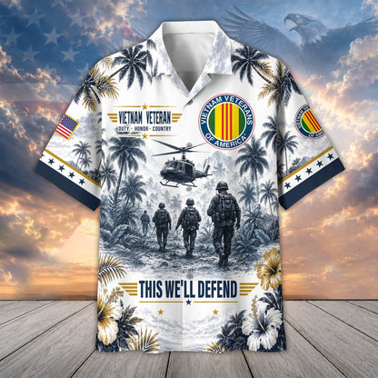 Premium US Veterans Hawaiian Shirt Gifts For US Veterans, Gifts For Father's Day, Veterans Day.