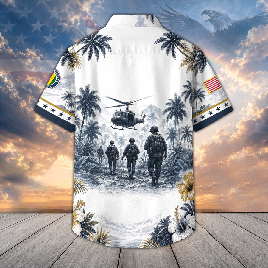 Premium US Veterans Hawaiian Shirt Gifts For US Veterans, Gifts For Father's Day, Veterans Day.