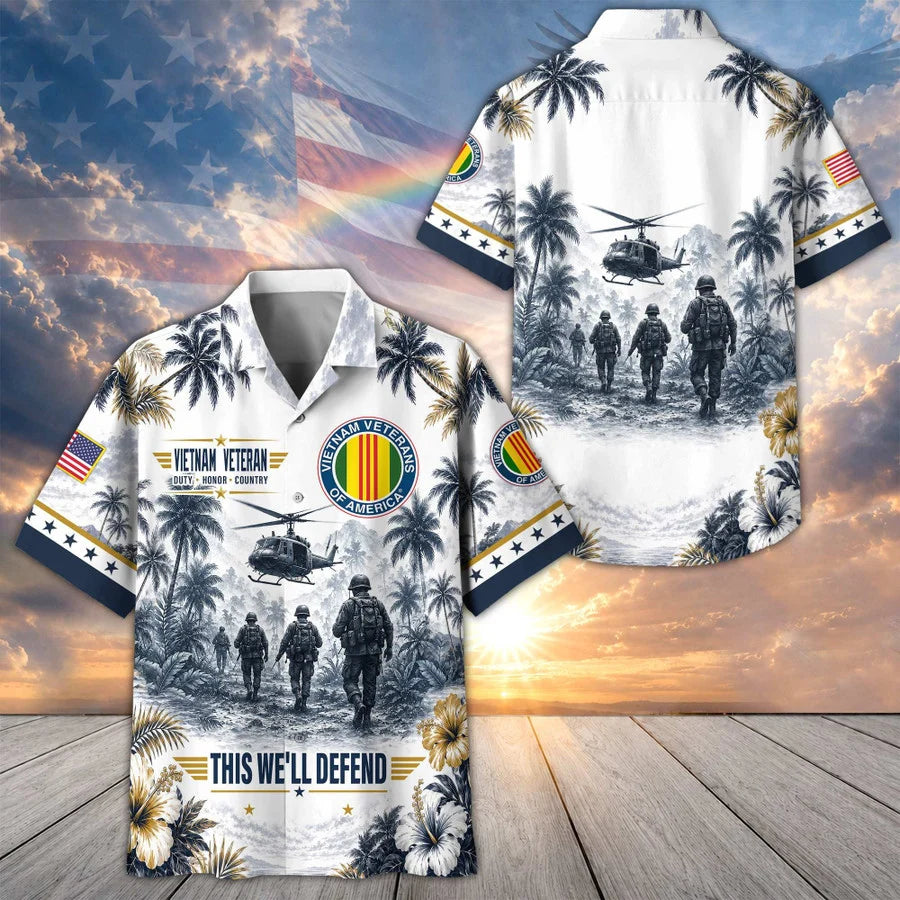 Premium US Veterans Hawaiian Shirt Gifts For US Veterans, Gifts For Father's Day, Veterans Day.