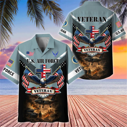 Premium US Veterans Hawaiian Shirt, Gifts For Father's Day, Gifts For US Veterans