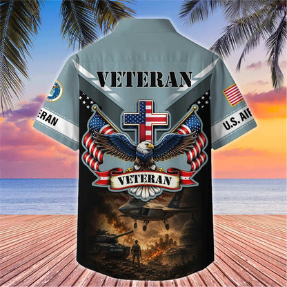 Premium US Veterans Hawaiian Shirt, Gifts For Father's Day, Gifts For US Veterans
