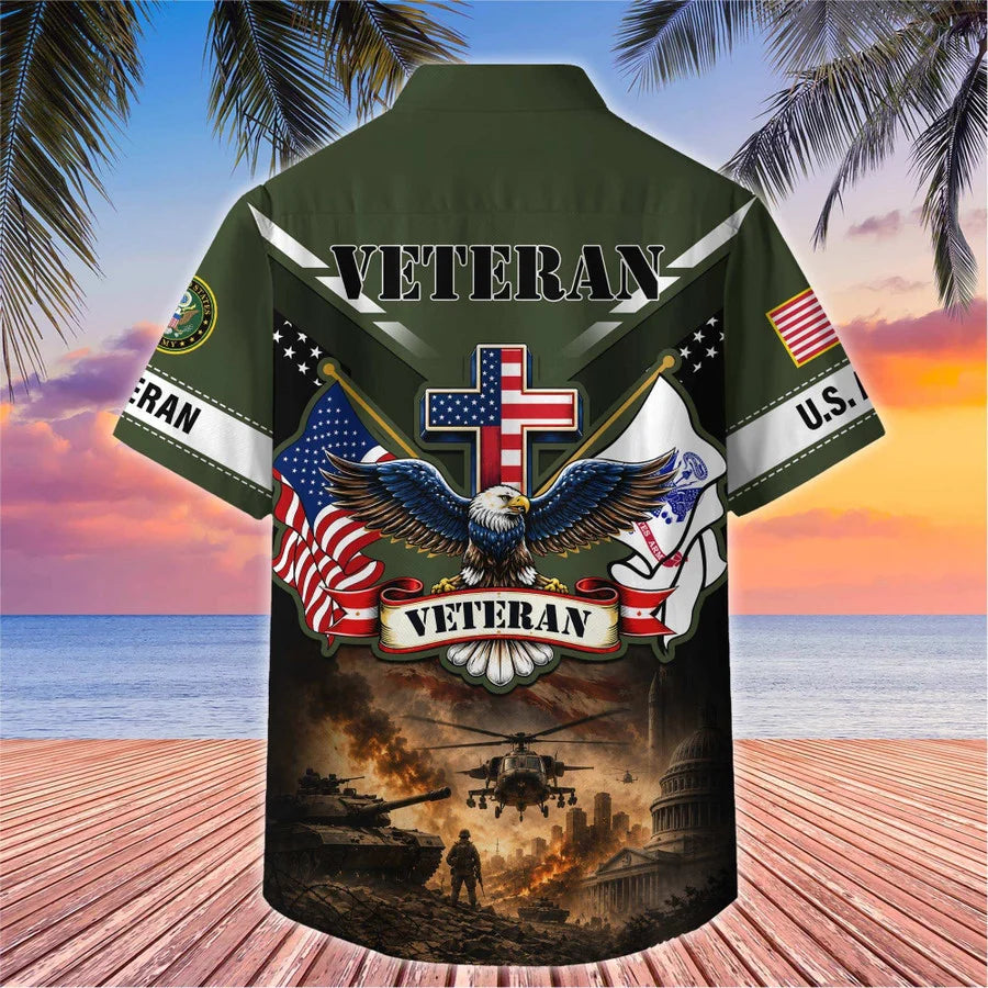 Premium US Veterans Hawaiian Shirt, Gifts For Father's Day, Gifts For US Veterans
