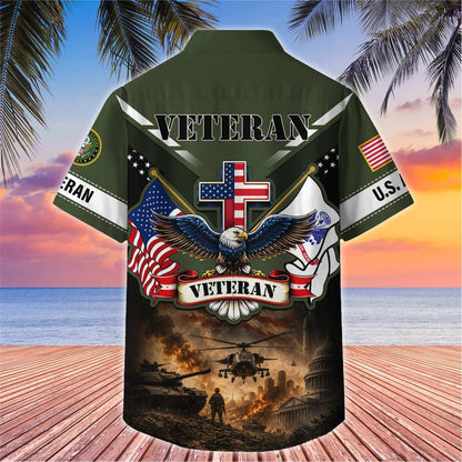 Premium US Veterans Hawaiian Shirt, Gifts For Father's Day, Gifts For US Veterans