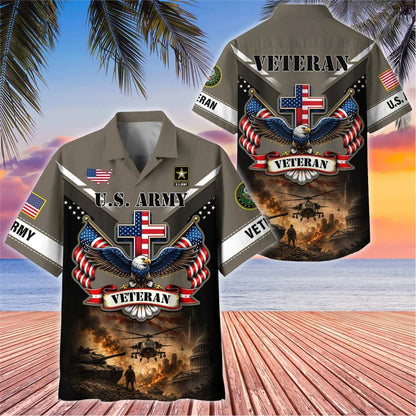 Premium US Veterans Hawaiian Shirt, Gifts For Father's Day, Gifts For US Veterans