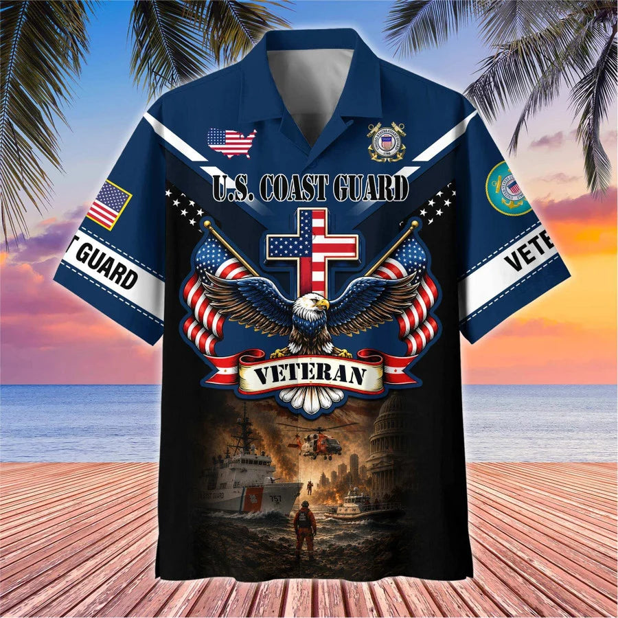 Premium US Veterans Hawaiian Shirt, Gifts For Father's Day, Gifts For US Veterans