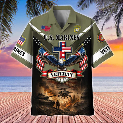 Premium US Veterans Hawaiian Shirt, Gifts For Father's Day, Gifts For US Veterans