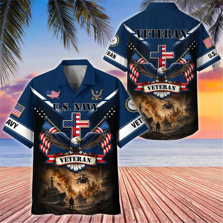 Premium US Veterans Hawaiian Shirt, Gifts For Father's Day, Gifts For US Veterans