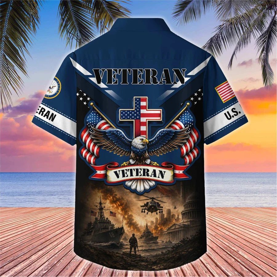 Premium US Veterans Hawaiian Shirt, Gifts For Father's Day, Gifts For US Veterans