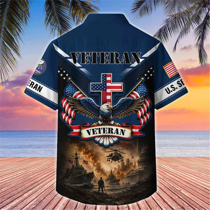 Premium US Veterans Hawaiian Shirt, Gifts For Father's Day, Gifts For US Veterans
