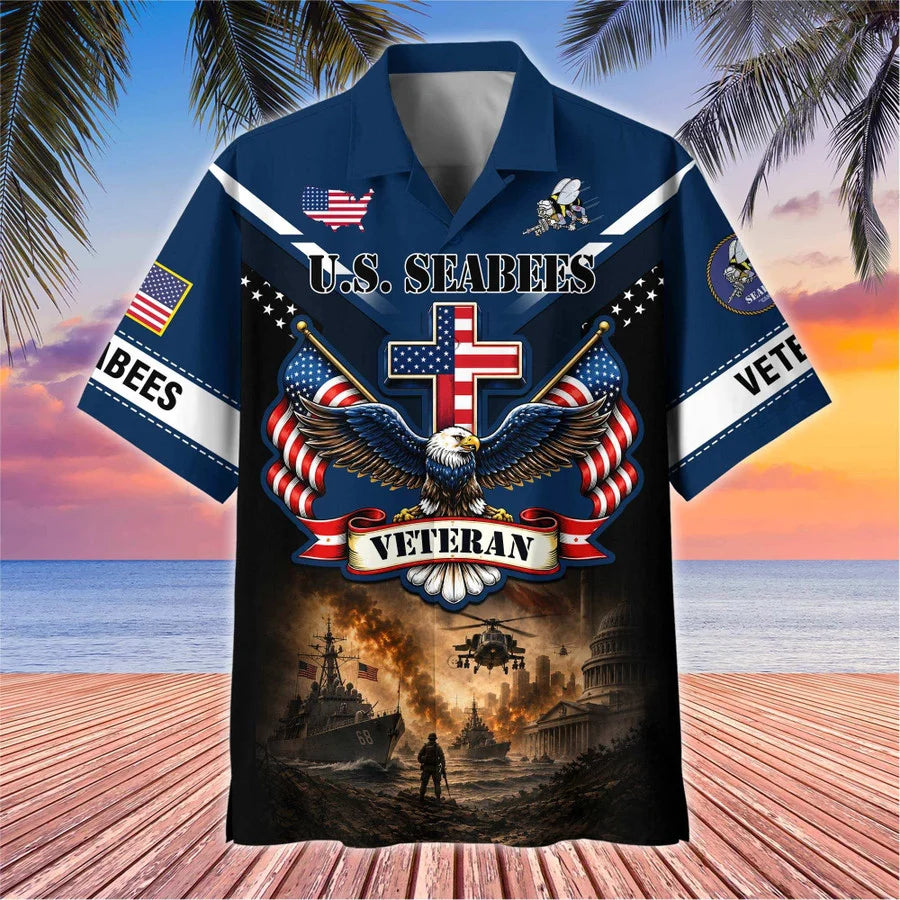 Premium US Veterans Hawaiian Shirt, Gifts For Father's Day, Gifts For US Veterans