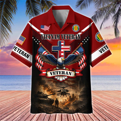 Premium US Veterans Hawaiian Shirt, Gifts For Father's Day, Gifts For US Veterans