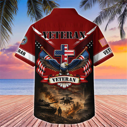 Premium US Veterans Hawaiian Shirt, Gifts For Father's Day, Gifts For US Veterans