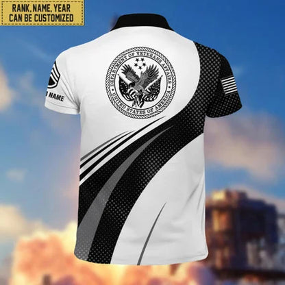 Premium US Veterans Polo Shirt, Gifts For US Veterans, Gifts On Father's Day, Veterans Day.