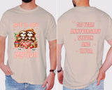 14.Gildan 5000 Light Blue Tshirt Front & Back Mockup,