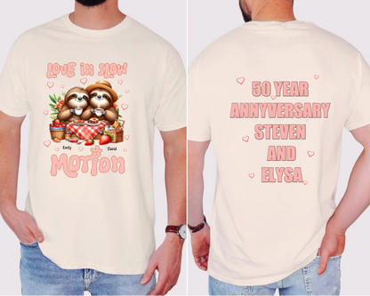 14.Gildan 5000 Light Blue Tshirt Front & Back Mockup,