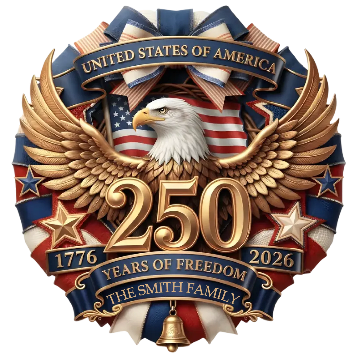 Home Of Freedom Since 1776 - Personalized Custom Wood Sign
