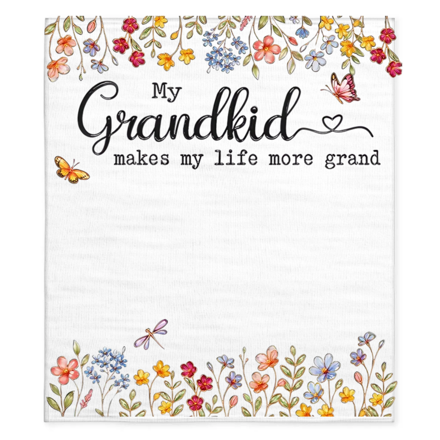 Make Life More Grand With Lovely Kids - Personalized Custom Fleece Blanket