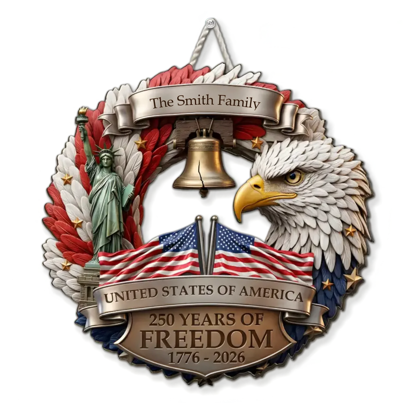 250 Years Strong Together - Personalized Custom Wood Sig