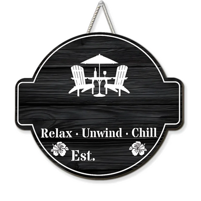 Welcome To Our Backyard Oasis - Personalized Custom Wood Sign