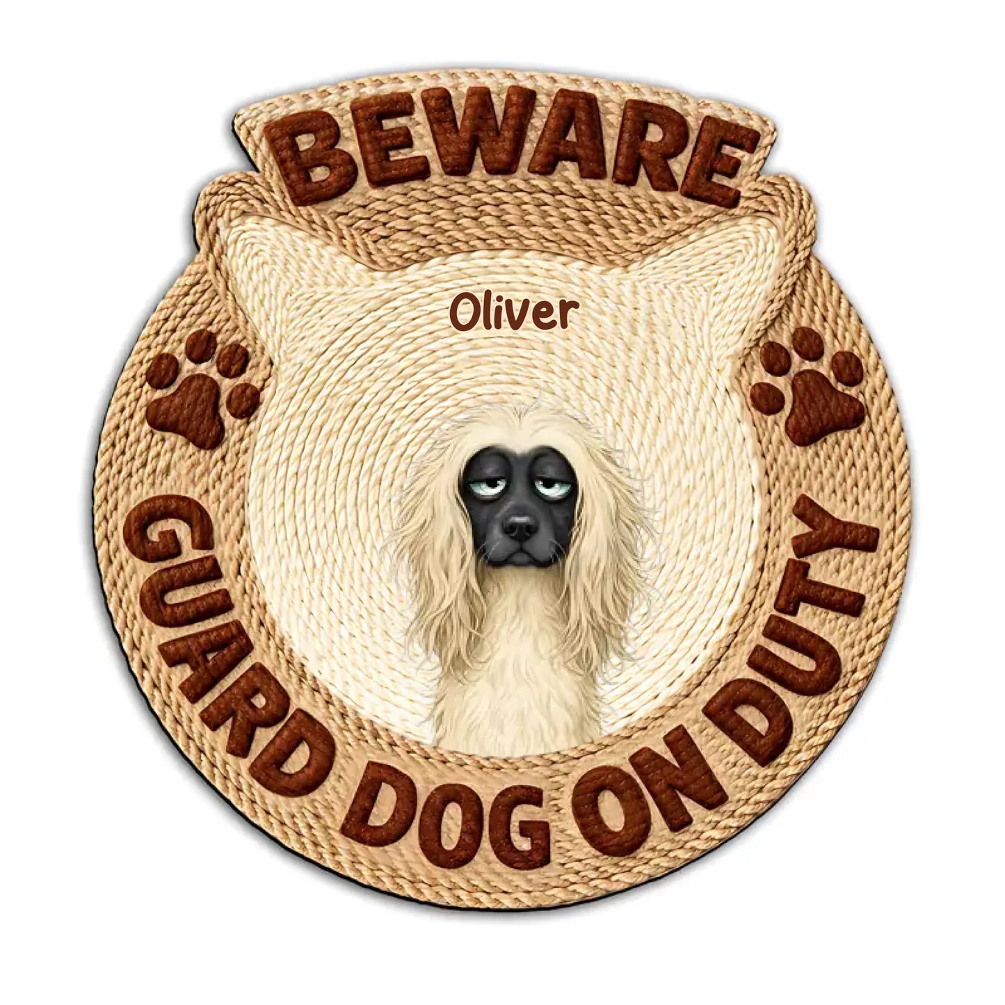 Cat Security On Duty - Personalized Custom Doormat copy