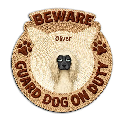 Cat Security On Duty - Personalized Custom Doormat copy
