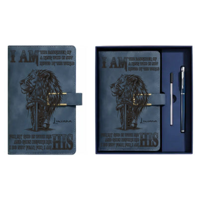 Personalized I Am Daughter Of The King Leather Journal Set