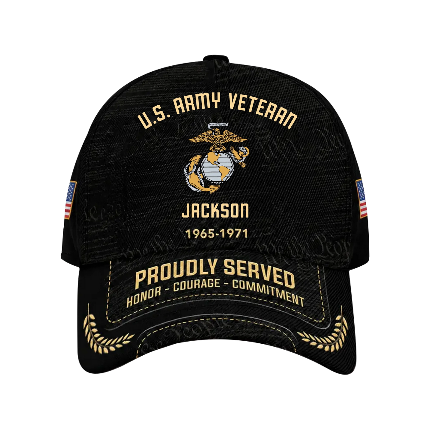Personalized US Veteran Classic Cap