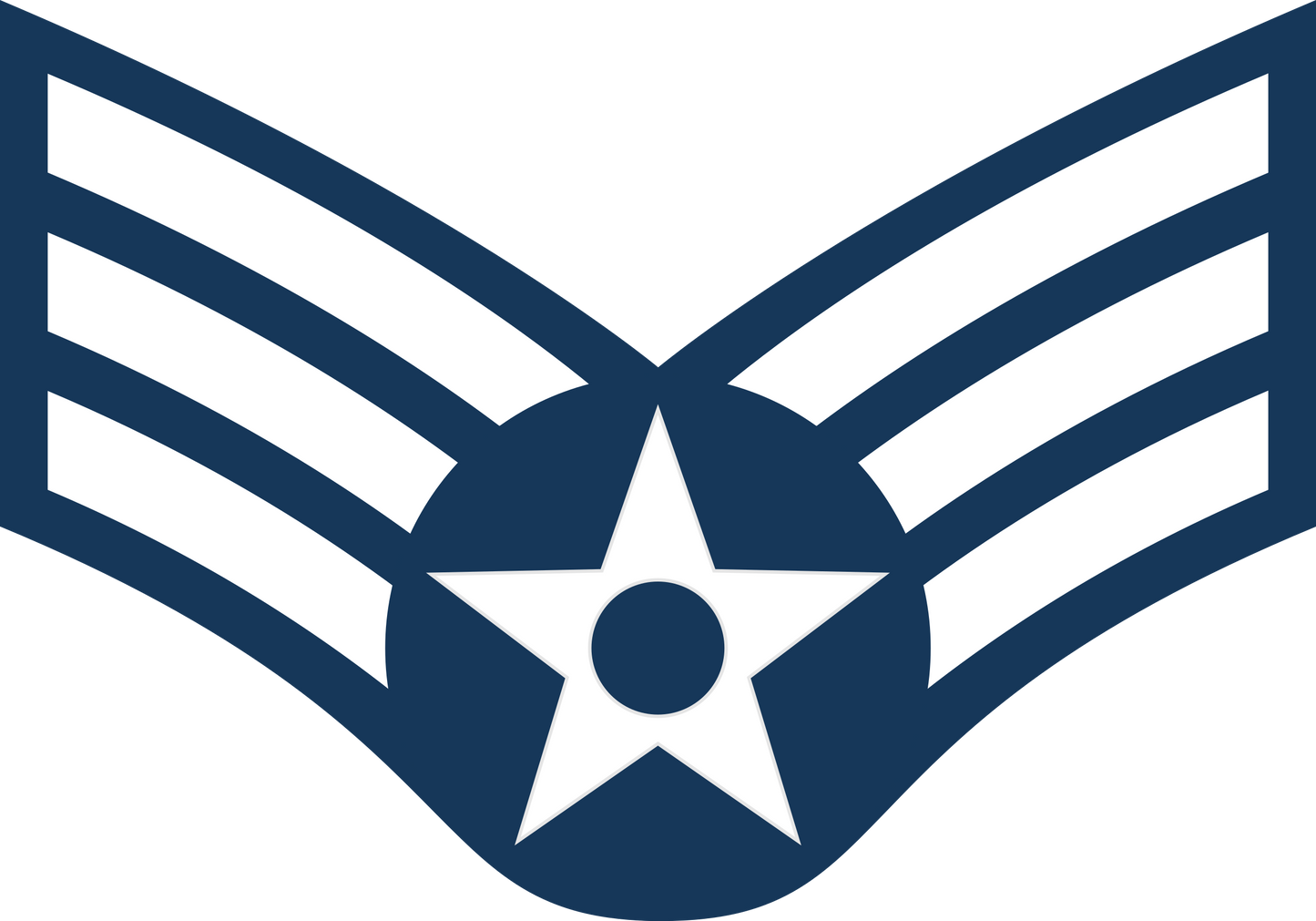 USAF E-4 Sergeant Rank Embroidered Patch – 3 Stripes Air Force Uniform Insignia