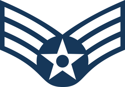 USAF E-4 Sergeant Rank Embroidered Patch – 3 Stripes Air Force Uniform Insignia